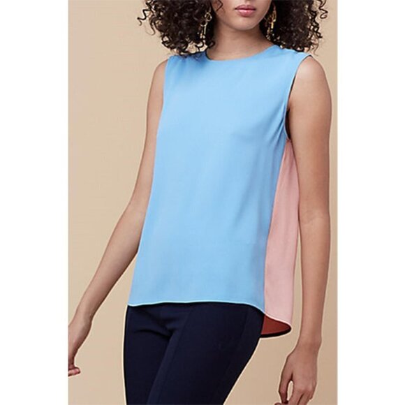 Diane Von Furstenberg Tops - Diane Von Furstenberg Color Block Sleeveless Shell Top